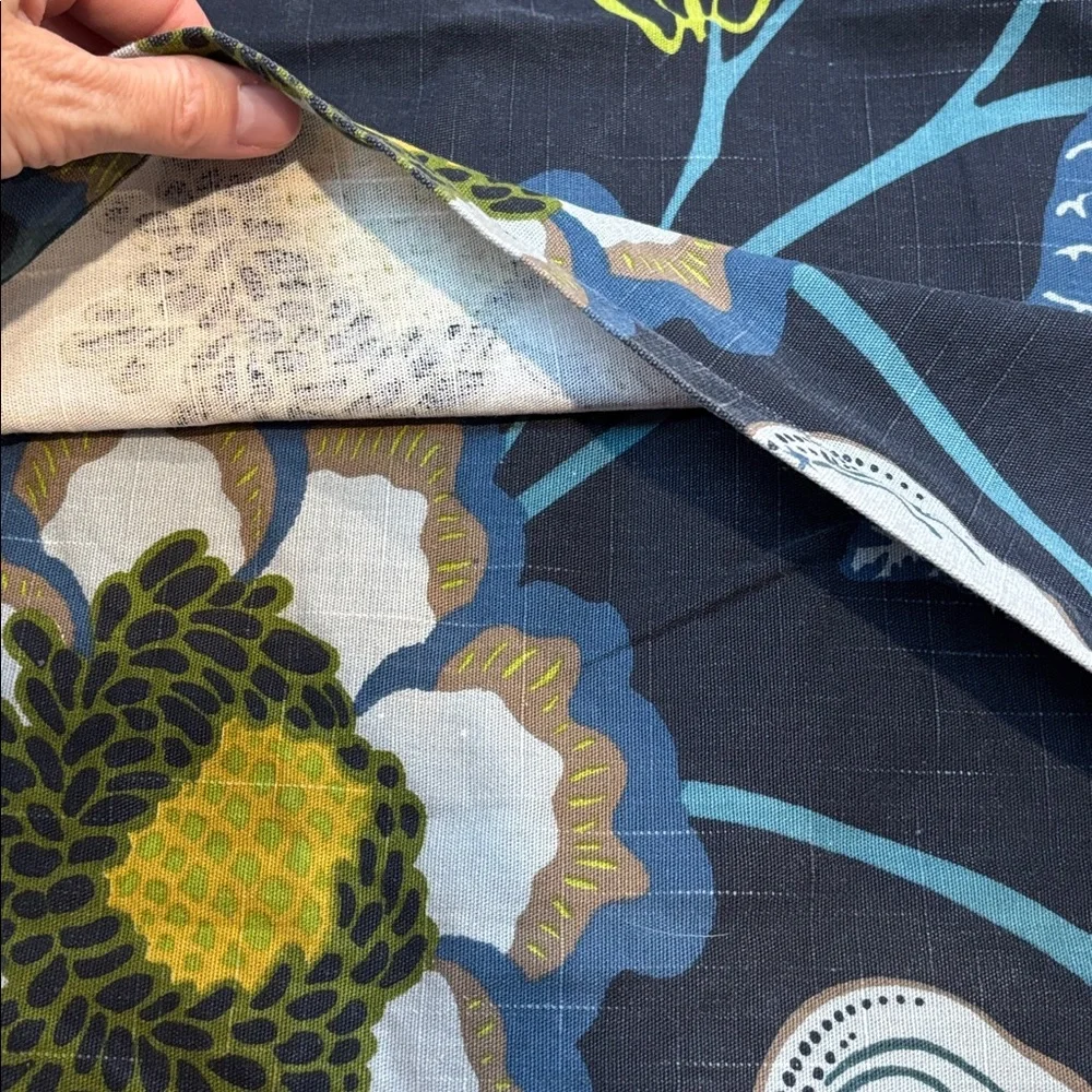 CRATE & BARREL *King* Sham Augustine Navy Floral Printed